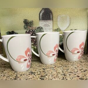 Corelle Coordinates Pretty Pink Floral Mug Cup - Discontinued (Set of 3)